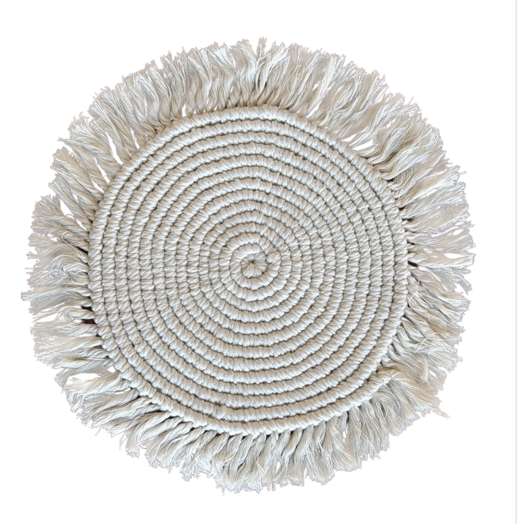 Bajo Plato Macramé Natural