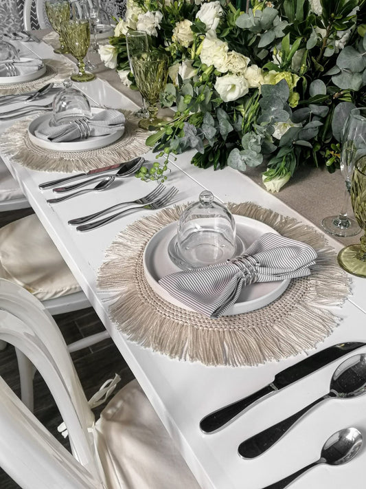 Bajo Plato Macramé Natural