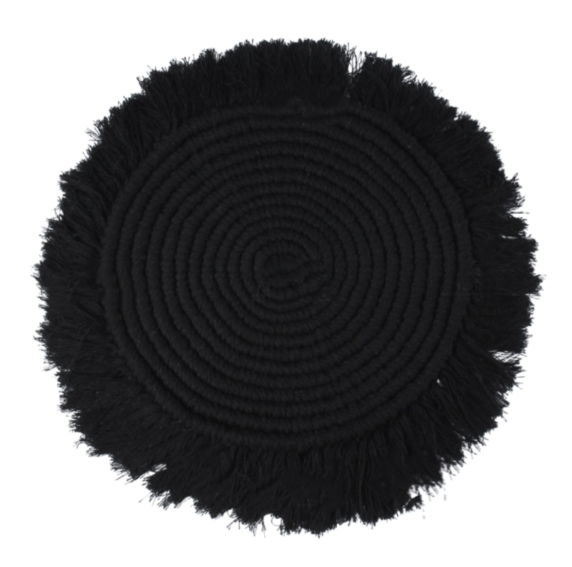 Bajo Plato Macrame Negro