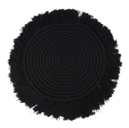 Bajo Plato Macrame Negro
