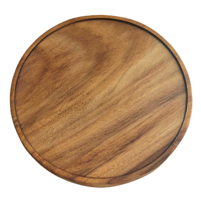 Bajo Plato De Madera